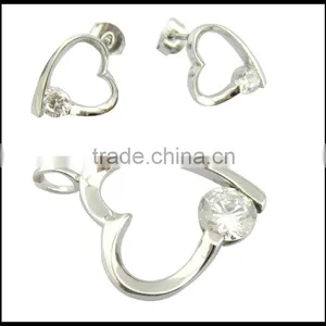 Teardrop Shaped Rhodium Plated Crystal Jewelry Set thumbnail-4