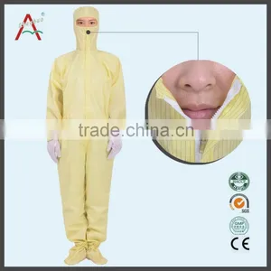 LABY-013-4-505 White S/M/L/XL/XXL Antistaic Washable Coveralls With Cap for Cleanroom Esd Garment Ebola thumbnail-4