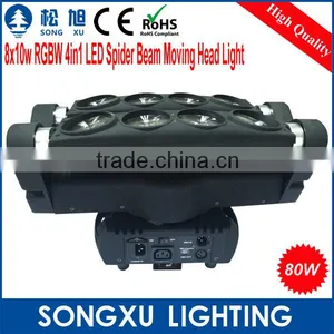 Christmas Lights Rgbw 4in1 8x10w Led Spider dj Moving Heads for Stage Party thumbnail-2
