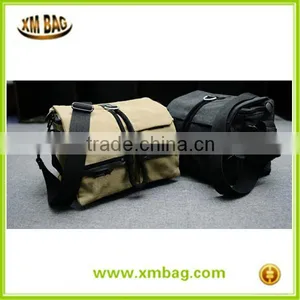 Fashion Canvas Camera Bag for PENTAX, CANON NIKON Camera Shoulder Bag Durable Dslr Camera Bag With Leather thumbnail-1