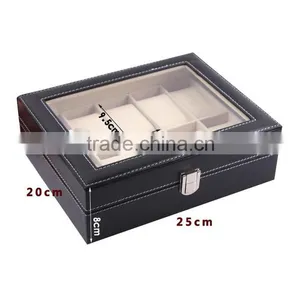 Wholesale Custom Stunning Wlegant 10 Slots Black Wooden Watch Boxes For Men. Quality Choice thumbnail-3
