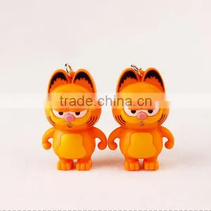 Creative Cartoon Cat LED Light Flash Keychain With Sound thumbnail-1