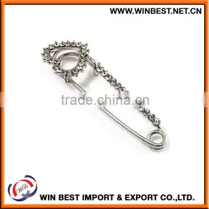 Hot Selling 2015 Costume Jewellery Trendy Brooches, Hang Tag Safety Pin thumbnail-2