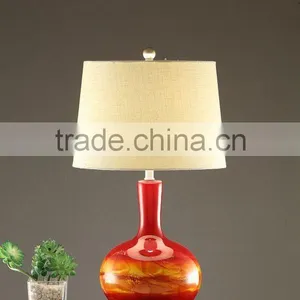 Exquisite Colorful Glass Table Lamp With Empire Lampshade thumbnail-1