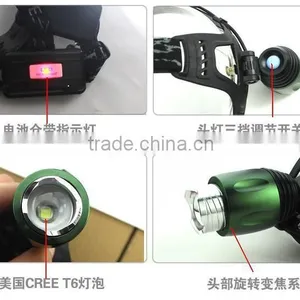 High Power Rechargeable Aluminum Led Zoom Function Headlamp Headlight thumbnail-5