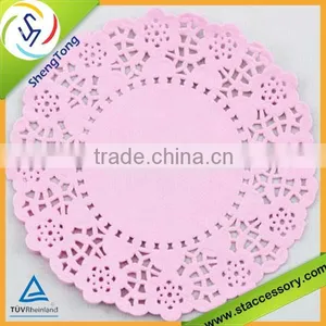 Various Design Disposable Round Pink Paper Doilies thumbnail-1