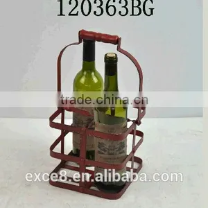 Antique Metal Decorative Wine Bottle Holder thumbnail-2