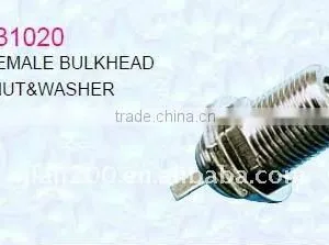 Bulkhead F Female Connector With Nut & Washer thumbnail-1