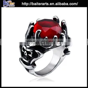 Wholesale Men's Titanium Stainless Steel Ring, Boy's Diamond Titanium Ring thumbnail-1