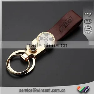 Full Leather Custom Promotional Keychain thumbnail-1