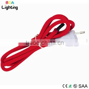 Cotton Braided Wire With Black On/off Switch and AC EU Plug for Pendant Light Quality Choice thumbnail-2