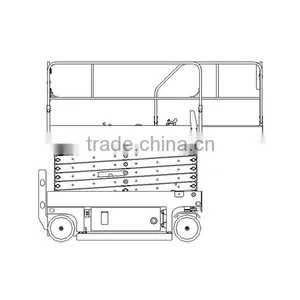 8M Mobile Hydraulic Scissor Lift,self-propelled Rough Terrain Scissor Lift,aluminum Hydraulic Scissor Lift for Sale thumbnail-2