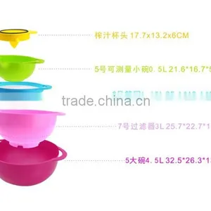 FDA Grade Rainbow Kitchen Food Prep Set and Mixing Bowl and Basket thumbnail-5