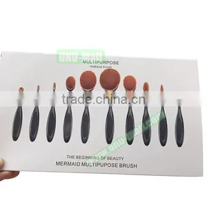 10pcs Rose Gold Oval Makeup Brush Set,Toothbrush Makeup Brush Quality Choice thumbnail-6