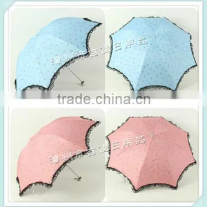 LB315 Eye-catching Color Promotional Gift Cheap Lace Wedding Parasol Umbrella thumbnail-1