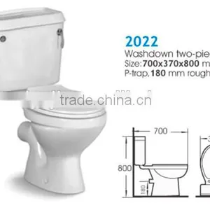 Sanitary Ware Cheap Ceramic Washdown Two Piece Toilet thumbnail-2