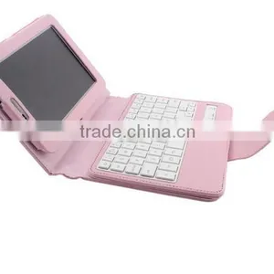 Universal 7 Inch Tablet Wireless Bluetooth Keyboard With Leather Case, Bluetooth Keyboard for Samsung Galaxy Tab P3100 P6200 thumbnail-4