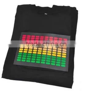 2016 Sound Activated LED T-Shirt EL Light Up Flashing Multi Design Perfect For Parties, Prom, Gifts thumbnail-4