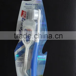 Adult Nylon Soft Toothbrush With Tooth Shape Dental Floss and Toothpick thumbnail-3