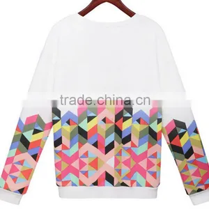 2016 Autumn New Fashion Round Neck Printed Long Sleeve Women Top thumbnail-2