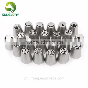 Hot Selling Stainless Steel Russian Tulip Nozzles Flower Icing Piping Tips Pastry Tubes Set thumbnail-5