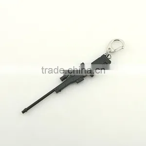 Small Gift Silver Plated Metal Gun Design Stainless Steel Keychain for Men Supplier's Choice thumbnail-5
