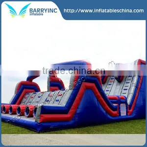 Outdoor Red and Blue Giant Adult Inflatable Obstacle Course Equipment thumbnail-1