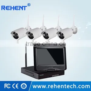 4Ch 10 LCD Wireless NVR 720P Infrared IR Bullet HD IP Wifi Surveillance Camera Kit With LCD Monitor thumbnail-1