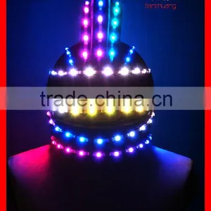TC-0133 LED Robot Helmet, LED Tron Dance Helmet, Light up LED Helmet thumbnail-4