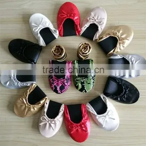 Print Your Own Logo On The Special Customized Wedding Gift Folding Ballet Flat Shoes Quality Choice thumbnail-2