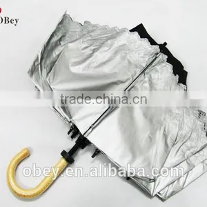 UV Resistance Big Umbrella With Rattan Handle thumbnail-1