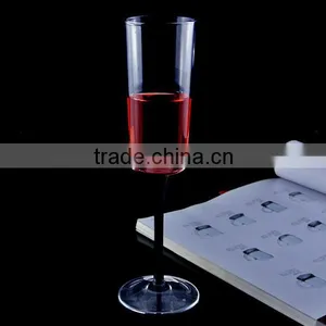 Black Colored Stem Champagne Flutes,champagne Glass thumbnail-1