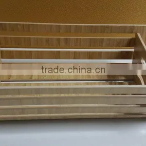 Bent Wood Folding Fruit Picking Basket With Bamboo Veneer thumbnail-1