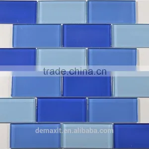 Interior Design Clear Waving Red Crystal Glass Mosaic thumbnail-1