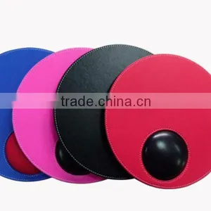 2016 Leather Silicone Promotional Genuine Leather Floating Mouse Pad thumbnail-1