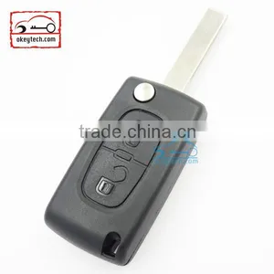 Good Price Peugeot 2 Button Flip Romote Key Shell for 307 Blank With Battery Place Car Key Peugeot 0536 Romote Key Case thumbnail-2