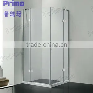 Construction Stainless Steel Glass Shower Enclosure Installed With Stainless Steel Hardware thumbnail-1