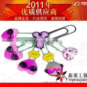 Fashion 3D Soft Pvc Paper Clip Book Mark thumbnail-1