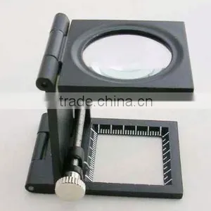 9005A Magnfier With Calibration With Zinc Alloy Black Frame ,8x Optical Glass, With 2pcs Led Light, Calibration and Finger thumbnail-1