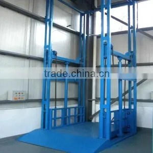 Hydraulic Cargo Lift/ Guide Rail Lift/ Goods Lift for Warehouse thumbnail-1