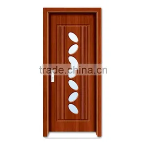 MDF Wood Glass Bedroom Door Pvc Coted Wood Door thumbnail-1