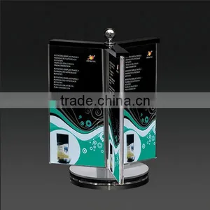 Acrylic Triangle Revolving Tabletop Signs for Hotel Use thumbnail-1