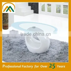 Round Shape Silver Glass Coffee Table JY-07 thumbnail-2