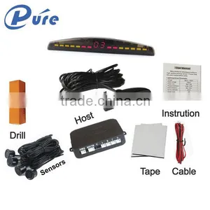 4 Sensors System 12V Car LED Display Parking Reverse Backup Radar Kit With Four-step Bibi Sound Alarm thumbnail-2