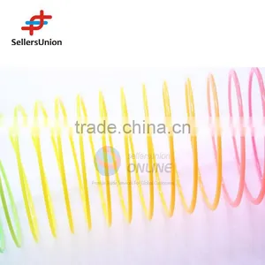 No.1 Yiwu Exporting Commission Agent Wanted Plastic Rainbow Circles Hot Selling Coil Spring Toy for Kids thumbnail-2