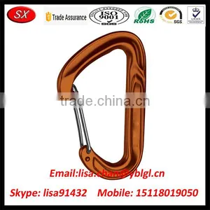 Custom Made Orange Anodized Aluminum Climbing Carabiners thumbnail-5