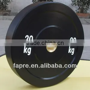 Black Rubber Bumper Weigh Plates,Elite Bumper Plates,Crossfit Equipment thumbnail-1