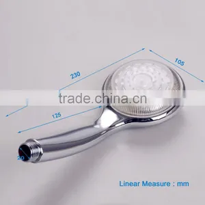 RGB Multicolor Color-Changing LED Bathroom Showerhead With Water Pressure Sensor thumbnail-5