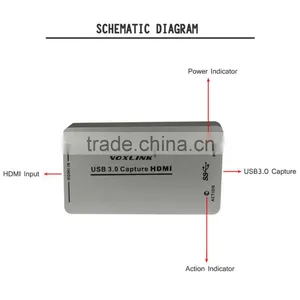 VOXLINK Metal Case 1080P HDMI to USB3.0 hd Video Capture Card Converter thumbnail-5