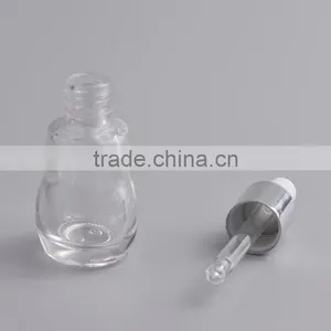 Gourd Shaped Empty Glass Bottle for Essential Oil With Aluminum Cap Rubber Dropper thumbnail-2